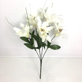 Ivory Christmas Lily Bush 34cm