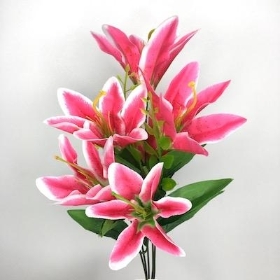 Pink Lily Bush 38cm