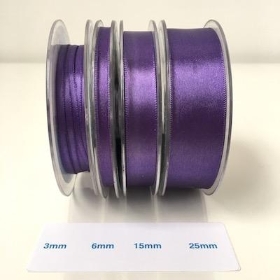 Purple Satin Ribbon 25mm