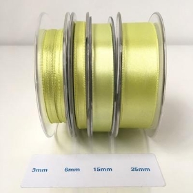 Fluorescent Yellow Satin Ribbon 15mm