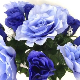 Grave Arrangement Navy And Blue Rose