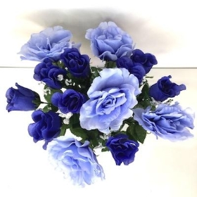 Grave Arrangement Navy And Blue Rose