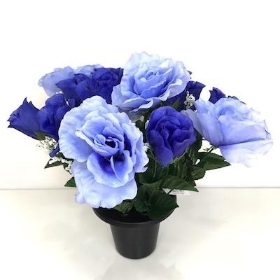 Grave Arrangement Navy And Blue Rose