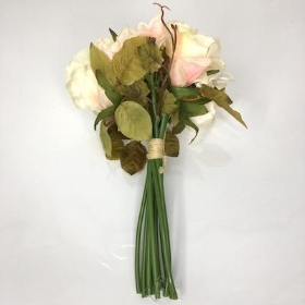 Antique Peach Rose Bundle 28cm