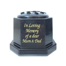 Black In Loving Memory Mum And Dad Memorial Pot