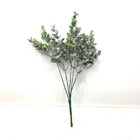 Silver Glitter Eucalyptus Bush 35cm