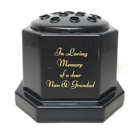 Black In Loving Memory Nan And Grandad Memorial Pot