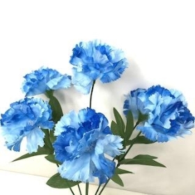 Blue Carnation Bush 36cm