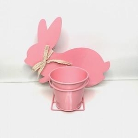 Pink Bunny Planter 23cm