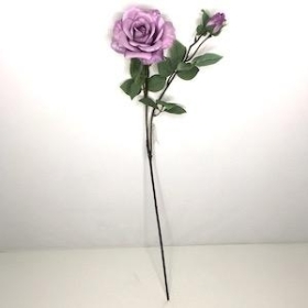 Lilac Tintagel Rose Spray 61cm