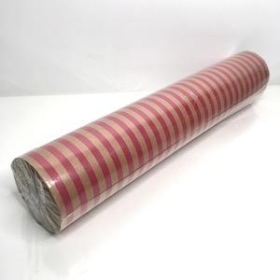 Kraft Paper Pink Stripe 125m