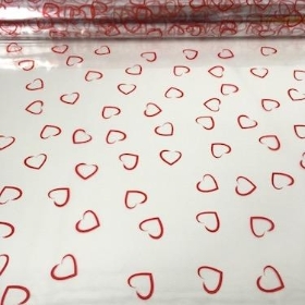 Small Hearts Cellophane 100m