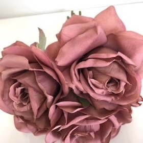 Dusky Pink Rose Bundle 25cm