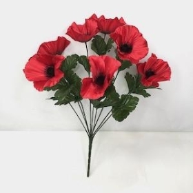 Red Poppy Bush 39cm