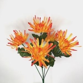 Orange Spider Chrysanthemum Bush 33cm