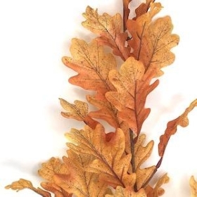 Orange Oak Leaf Spray 77cm