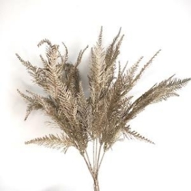 Champagne Glitter Fern Bush 44cm