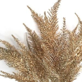 Gold Glitter Fern Bush 44cm 