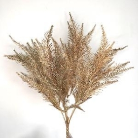 Gold Glitter Fern Bush 44cm 