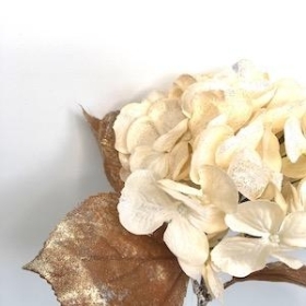 Cream Glittered Hydrangea 45cm