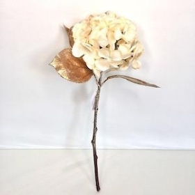 Cream Glittered Hydrangea 45cm