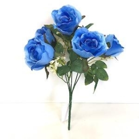 Blue Rose And Gyp Bush 31cm