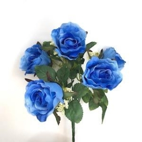 Blue Rose And Gyp Bush 31cm