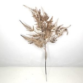 Gold Metallic Fern Spray 47cm