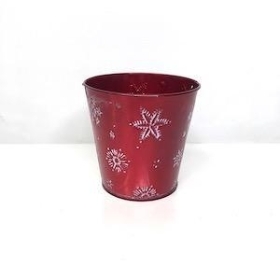 Red Snowflake Planter 11cm