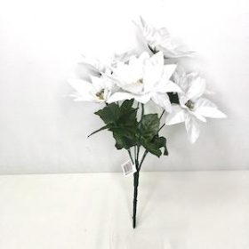 White Poinsettia Bush 29cm