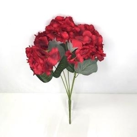 Red Hydrangea Bush 42cm