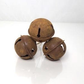 3 x 5cm Rusty Christmas Bells