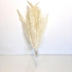 White Glitter Wheat Bush 37cm