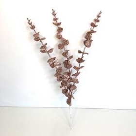 Rose Gold Glitter Eucalyptus Spray 43cm