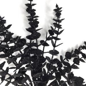 Black Glitter Eucalyptus Bush 31cm