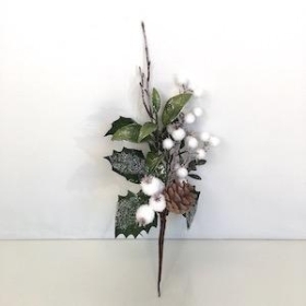 Snowy Berry And Foliage Pick 29cm