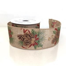 Pinecone And Spruce Ribbon 63mm