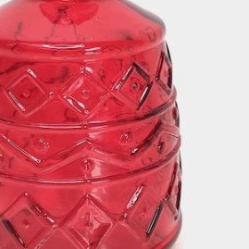 Red Deco Bottle Vase 11cm