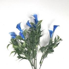 Blue Mini Calla Bush 31cm