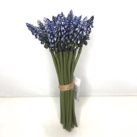 Blue Muscari Bundle 24cm