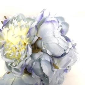 Light Blue Peony Bundle 25cm