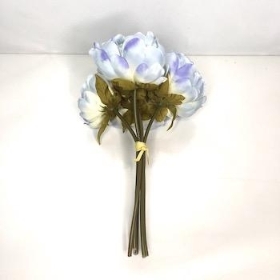 Light Blue Peony Bundle 25cm