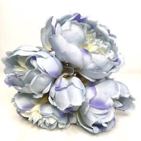 Light Blue Peony Bundle 25cm