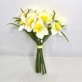 Ivory Yellow Daffodil Bundle 22cm