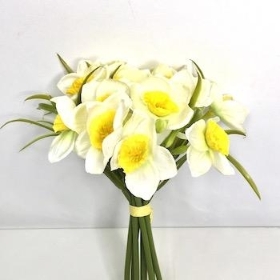 Ivory Yellow Daffodil Bundle 22cm