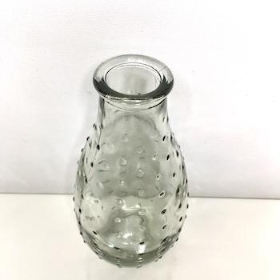 Clear Spotted Bud Vase 14cm