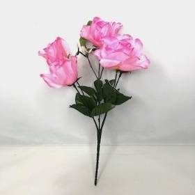 Pink Rose And Ivy Bush 31cm