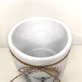 White Bee Pot 12cm