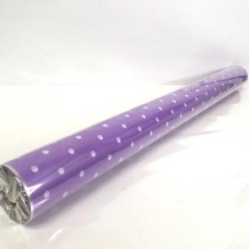 Lilac White Dot Cellophane 80m