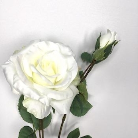 Ivory Rose Spray 61cm